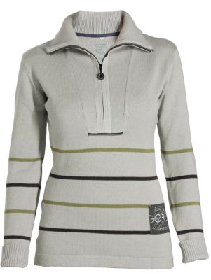 Gersemi Ladies Striped Zip Neck Sweater