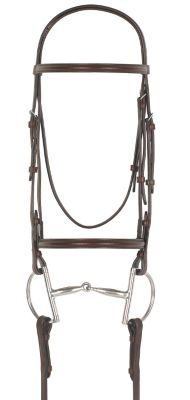 Camelot Plain Raised Snaffle Bridle with Laced Reins