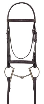 Camelot Raised Braided Snaffle Bridle with Laced Reins