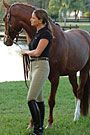 Ovation Ladies Light Weight Low Rider Pull On Riding Breeches