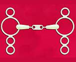 Happy Mouth French Link 3-Ring Double Jointed Pessoa Gag Bit