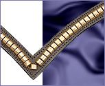Northampton Leather Strapgoods V-Style Browband with Nickel Halfmoons