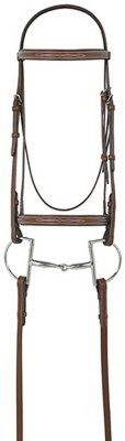 Avalon Collection Raised Fancy Stitch Padded Bridle