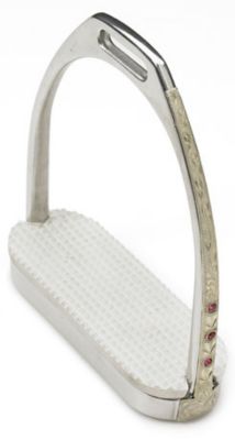 Centaur Silver Engraved Jewel Stirrup