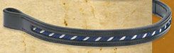 Ovation Navy/Silver Slashes Browband