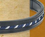 Ovation Navy/Silver Slashes Browband