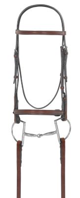 Camelot Select Plain Raised Bridle with Laced Reins