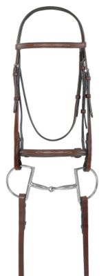 Camelot Select Fancy Stitched Round Raised Bridle with Laced Reins
