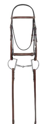 Camelot Select Fancy Stitched Round Raised Bridle with Laced Reins Best Price