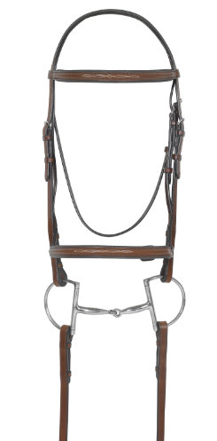 Camelot Select Fancy Round Raised Padded Bridle with Laced Reins
