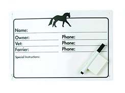 Horse Info Stall Plaque