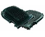 Rubber Grooming Mitt with Brush