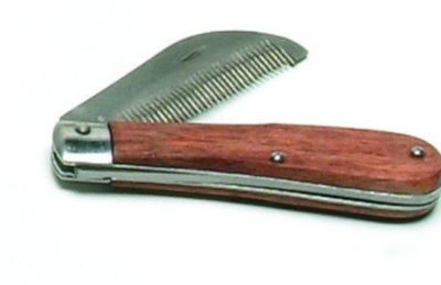 Folding Stripping Comb w/ Wood Handle
