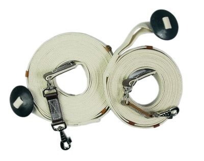 Centaur White Cotton Web 35' Lunge Line With Donut Best Price