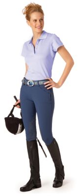 Ovation Ultra DX Ladies Side Zip Knee Patch Breeches