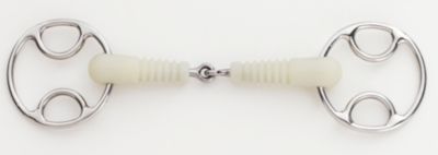 Happy Mouth Jointed Ribbed Mouth Loop Ring Gag Bit