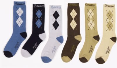 Ovation Ladies Dri-Lex Mid Calf Argyle Socks Best Price