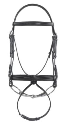 Ovation Wide Noseband Dressage Bridle with Rubber Reins Best Price