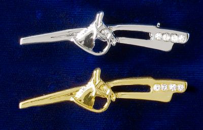Ovation Horse Head and Crystals Stock Pin Best Price
