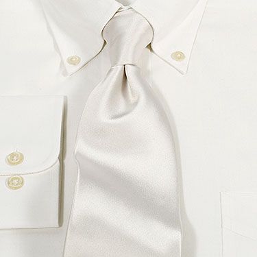 Essex Classics Men's White Silk Tie