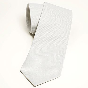 Essex Classics Mens White Pique Tie