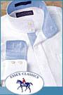 Essex Classics Girls Blue Trim Show Shirt