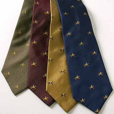 Essex Classics Mens Horse and Rider Silk Neckties
