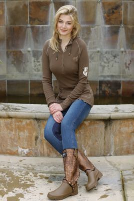 Goode Rider Ladies  Waffle Hoodie 