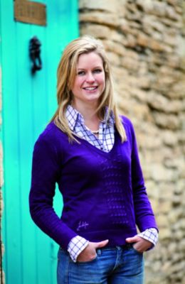 Lucinda Green Ladies Isleham Knit V Neck Sweater Best Price