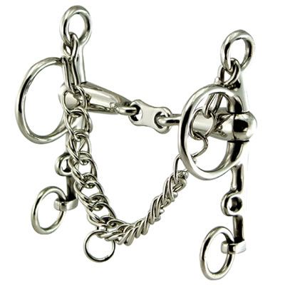 Coronet Bits 6" Flat Link Hollow Mouth Pelham Bit