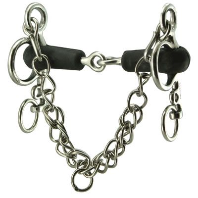 Coronet Bits 6" Jointed Rubber Mouth Pelham Bit