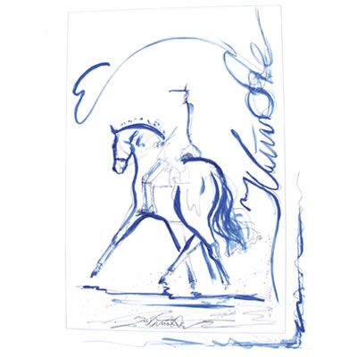 Aloha Dressage Art Print by Jan Kunster Best Price