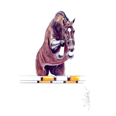 Amaretto Show Jumper  Art Print by Jan Kunster Best Price