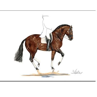 Belle Epoque  Dressage Art Print by Jan Kunster Best Price