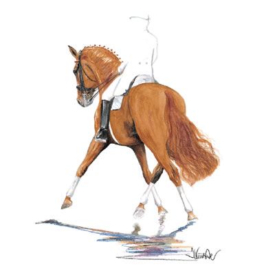 Berstein Dressage Art Print  by Jan Kunster Best Price
