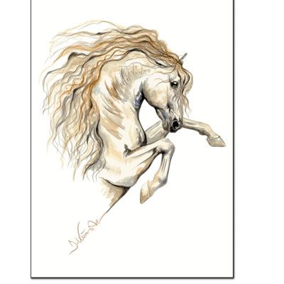 Bueno Andalusian Art Print by Jan Kunster Best Price