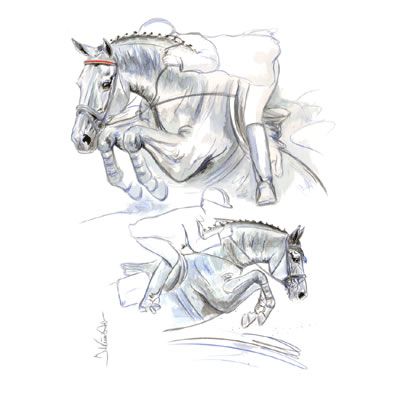 Livorno Show Jumper Art Print by Jan Kunster