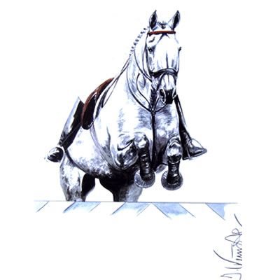Monaco Show Jumper Art Print by Jan Kunster