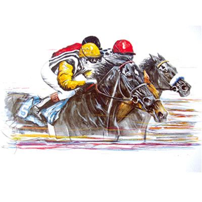 Speed Horse Racing Art Print by Jan Kunster