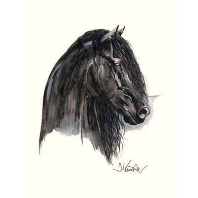 Johnny C Friesian Art Print by Jan Kunster