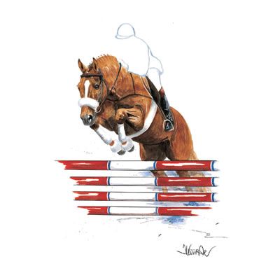 Parsifal Show Jumper Art Print by Jan Kunster