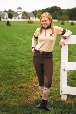 TuffRider Ladies Ribb Knee Patch Riding Breeches