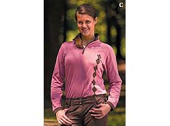 Equine Couture Ladies Geneva Argyle Crystal Shirt