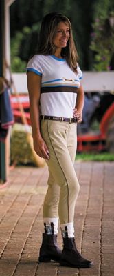 Tuffrider Ladies Piping Flex Patch Riding Breeches
