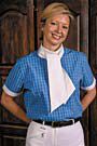 TuffRider Wellingtin Check Dressage Show Shirt w/Stock Tie