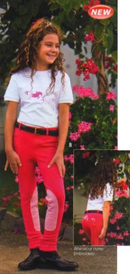 Tuffrider Whimsical Horse Embroidered Children's Pull On Jodhpurs