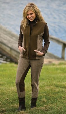 TuffRider Ladies EcoGreen Plaid Full Seat Riding Breeches 