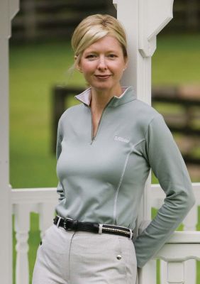 Tuffrider Ladies EcoGreen Long Sleeved Bamboo Zip Neck Shirt