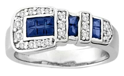 Kelly Herd Blue Buckle Ring