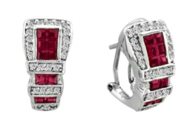Kelly Herd Red Buckle Earrings